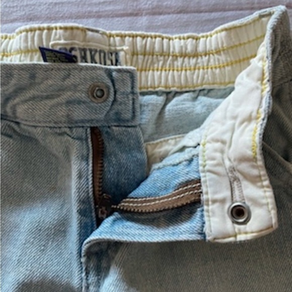 Vintage OshKosh B'gosh Carpenter Shorts Toddler Boys 2T Light Wash Snap Button - Picture 4 of 11